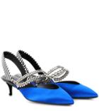 Self-portrait Kitty Satin Slingback Pumps