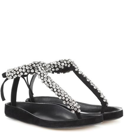 Isabel Marant Emita Embellished Leather Sandals