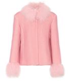 Saks Potts Dorthe Fur-trimmed Wool Jacket