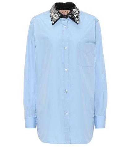 N21 Embellished-collar Cotton Shirt