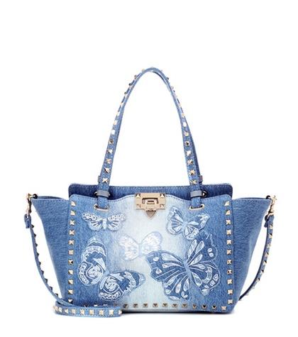 Valentino Valentino Garavani Rockstud Camubutterfly Small Tote