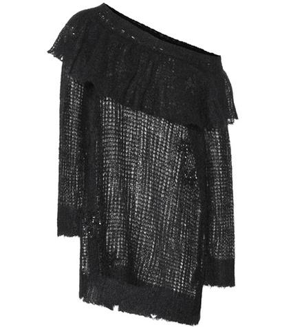 Valentino Embroidered Mohair-blend Sweater