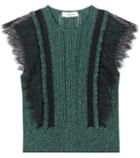 Valentino Cotton Sweater With Lace