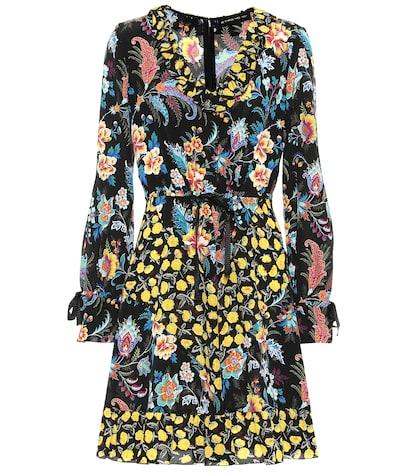 Etro Ruffle-trimmed Floral Silk Dress