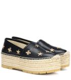 Gianvito Rossi Leather Platform Espadrilles