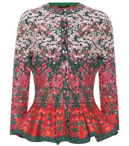 Alexander Mcqueen Silk-blend Jacquard Cardigan