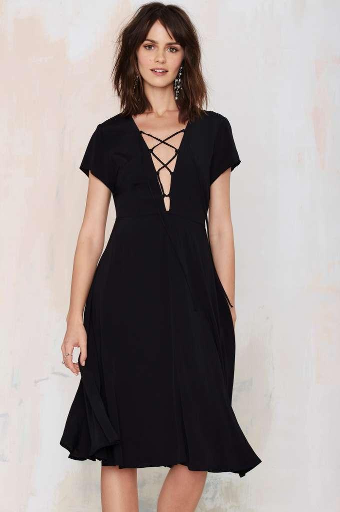 Teenplo Wait & See Lace-up Dress
