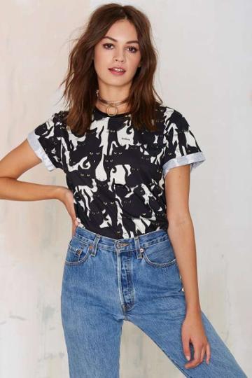 Factory Yeah Bunny Cats Attack Tee