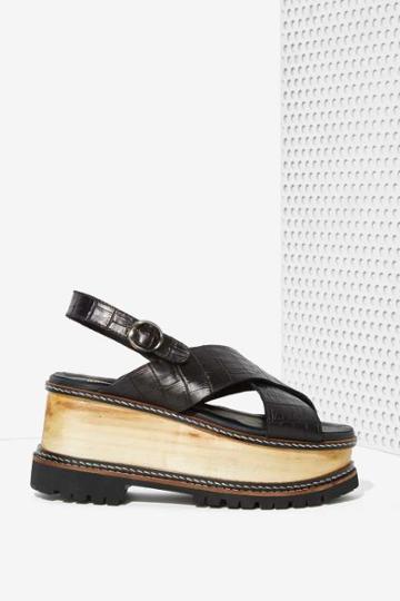 Factory Sabrina Tach Marte Leather Platform