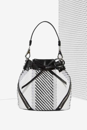 Factory She + Lo Make Your Mark Leather Bucket Bag