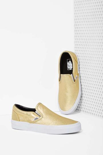 Vans Classic Slip-on Sneaker - Metallic Gold