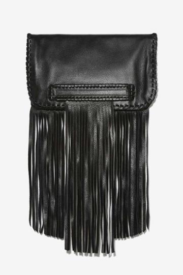 B-low The Belt Totem Leather Fringe Clutch