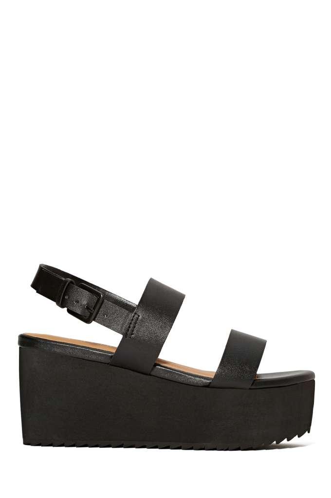 Nasty Gal Shoes Shoe Cult Bianca Flatform - Black