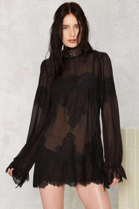 Factory Hot As Hell Queen For A Day Sheer Dress