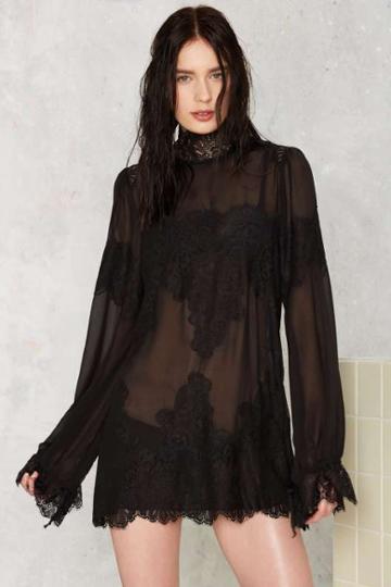Factory Hot As Hell Queen For A Day Sheer Dress