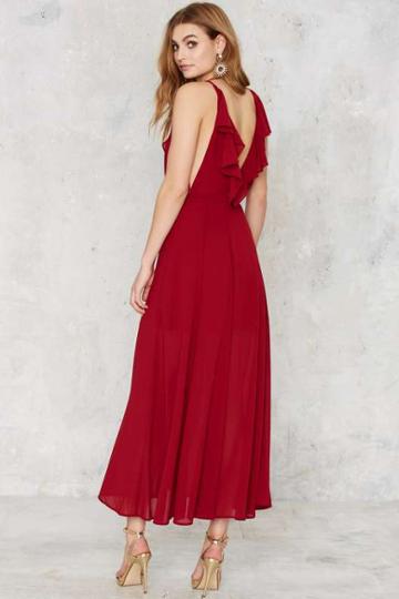 Factory Spin Me 'round Maxi Wrap Dress