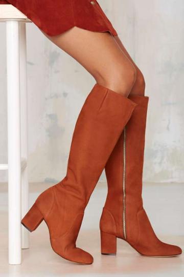 Schutz Karen Suede Boot - Brown