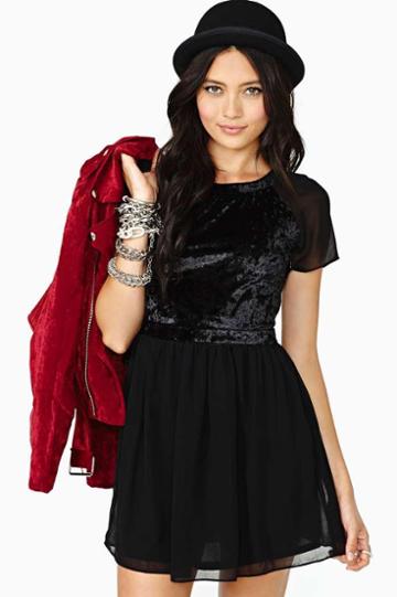 Factory Black Magic Velvet Dress