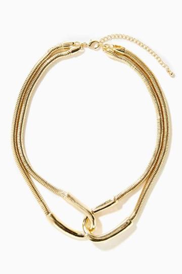 Factory Double Over Collar Necklace
