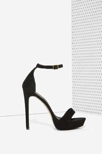 Factory Lipstik Shoes Noizy Microsuede Heel - Black