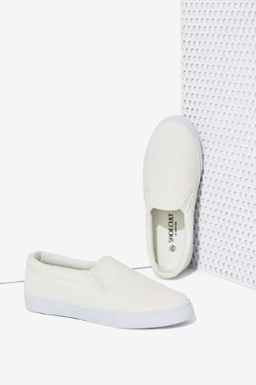 Nasty Gal Into The Night Slip-on Sneakers - White