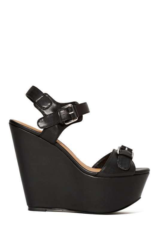 Nasty Gal Shoe Cult Buckle Down Wedge
