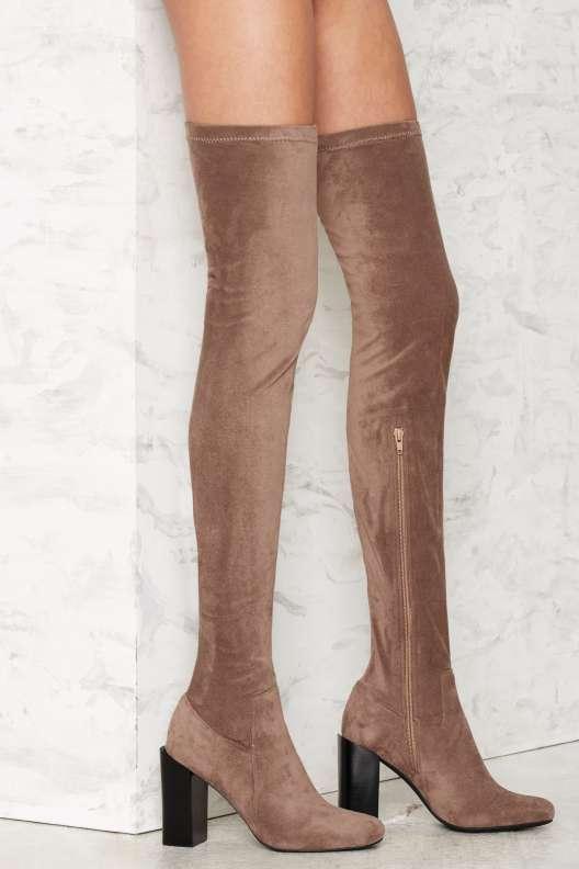 Jeffrey Campbell Perouze Thigh-high Boot - Taupe