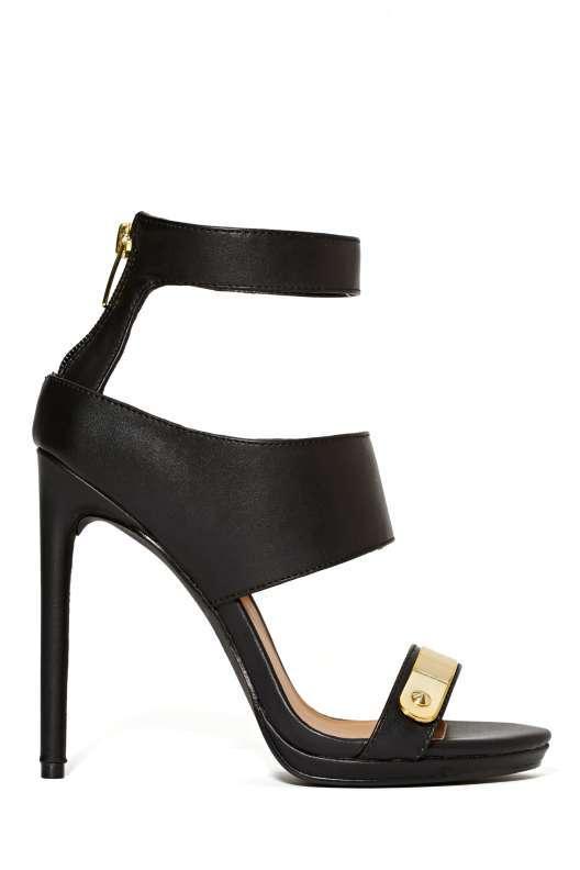 Nasty Gal Shoe Cult Metal Head Heel