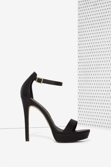 Factory Lipstik Shoes Nadine Vegan Leather Platform - Black