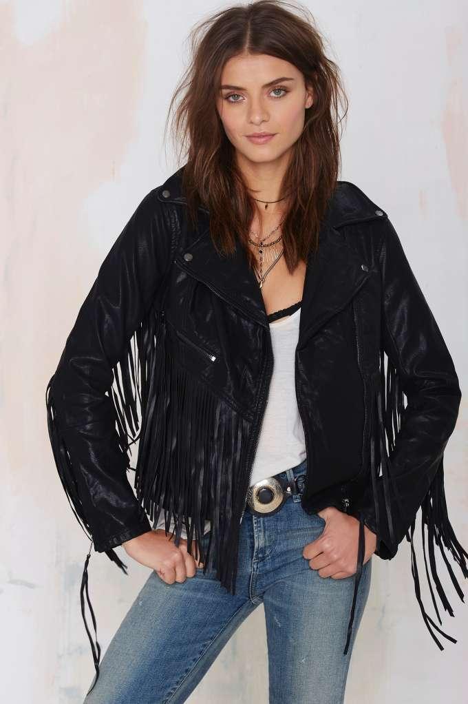 Blank Nyc Let It Ride Fringe Jacket