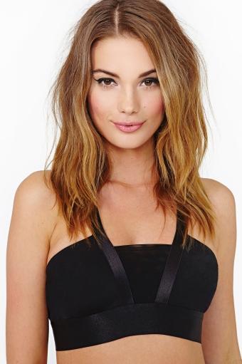 Nasty Gal Fusion Bra Top - Black