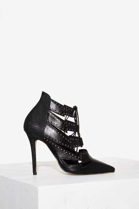 Nasty Gal Strut And Bolt Cutout Heels - Black