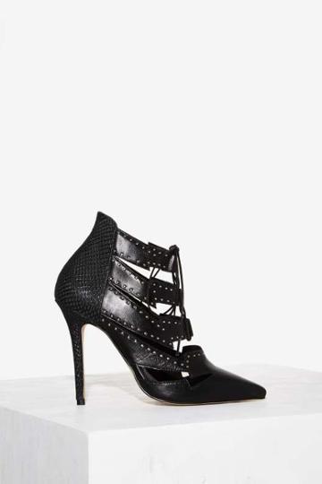 Nasty Gal Strut And Bolt Cutout Heels - Black