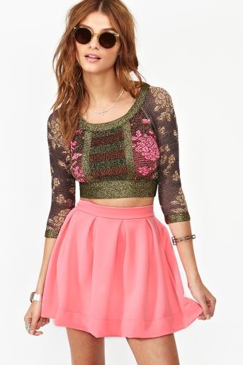 Scuba Skater Skirt - Pink