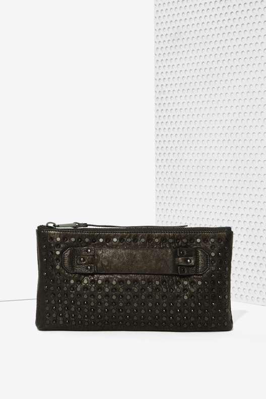 Factory She + Lo Nex Chapter Studded Leather Clutch