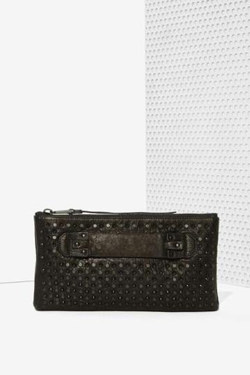Factory She + Lo Nex Chapter Studded Leather Clutch