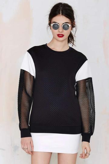 Style Stalker Cape Net Sweatshirt