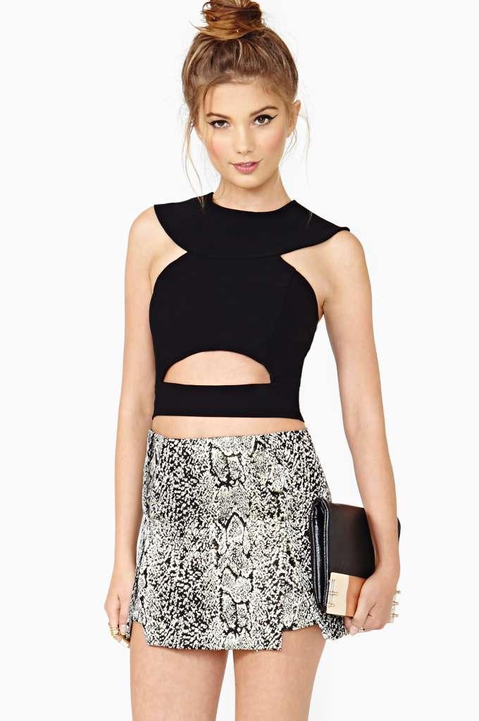 Nasty Gal Nasty Gal Unleash Crop Top - Black