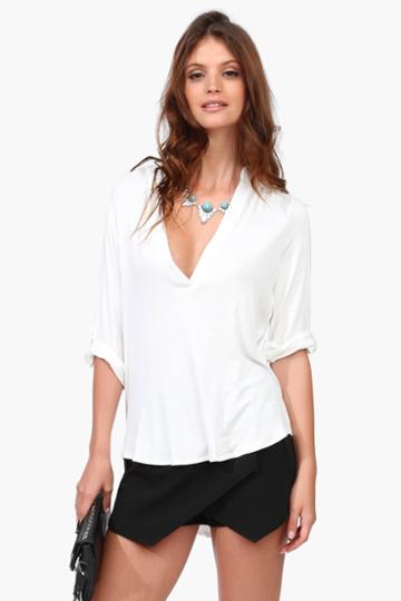 Necessary Clothing - Fall Blouse - White 