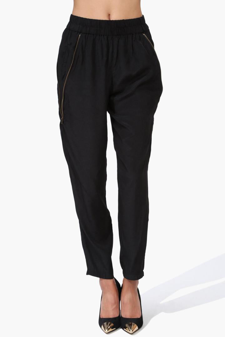 Necessary Clothing - Zip Up Harem Pants - Black
