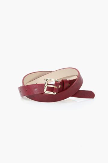 Necessary Clothing - Square Buckle Belt - Wine 