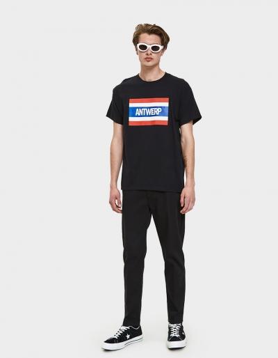 Vier Antwerp Antwerp Thai Flag Tee In Black