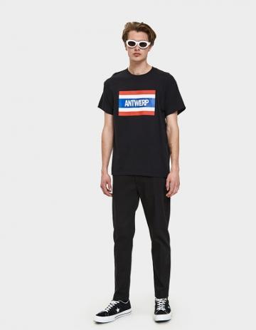 Vier Antwerp Antwerp Thai Flag Tee In Black