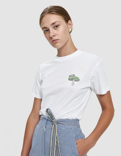 Ganni Haraway Embroidered Tee