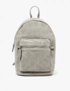 Baggu Leather Backpack In Grey