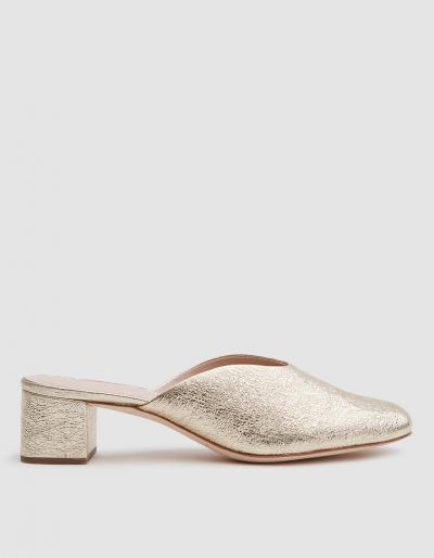 Loeffler Randall Lulu Crinkle In Metallic Champagne