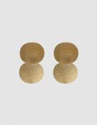 Annie Costello Brown Double Oval Earrings