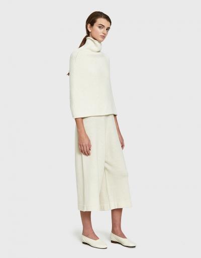 Lauren Manoogian Pyramid Shoulders Sweater In White