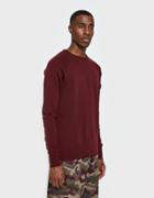 Halo Crew Neck Thermal Sns In Burgundy