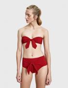 Roxana Salehoun Bandeau Tie Top In Red